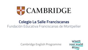 Placa oficial Cambridge English Programme en La Salle Franciscanas de Zaragoza